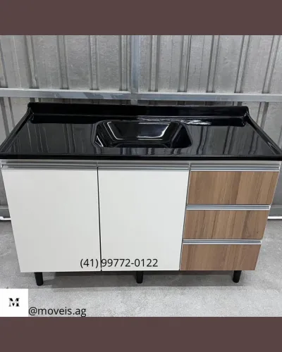 Pia 3 gavetas Padrão 1.20 - Entregamos