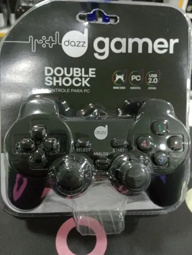 Controle Gamer Double Shock PC - Novo