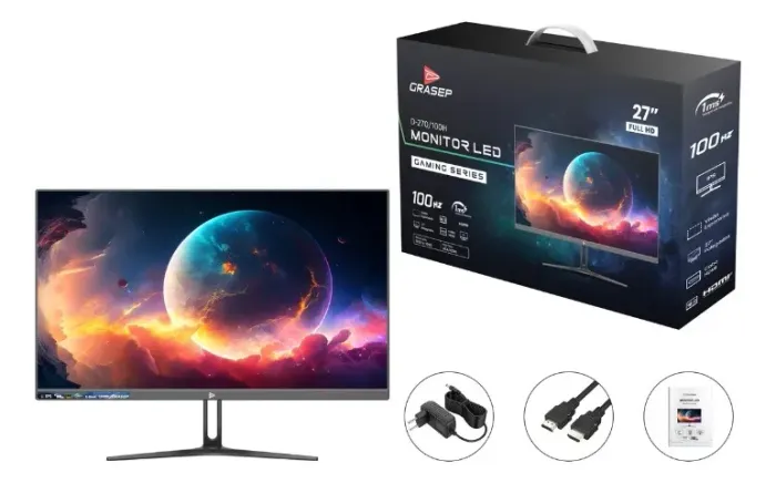 Monitor Gamer Grasep D-270/100H - 27" LED Full HD, 100Hz, 1ms, HDMI, FreeSync