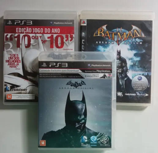 Combo jogos Batman - PS3 original usado kit 3 jogos 