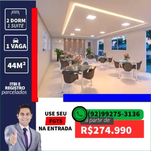 Apartamento 2 Quartos / suíte no Parque 10 !
