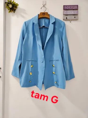 Blazer Azul Feminino - Tam G