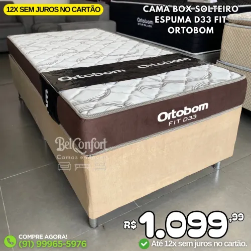 Cama Box Solteiro Ortobom 100% Espuma d33