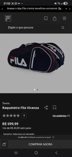 Kit Raqueteira 90L e 39L