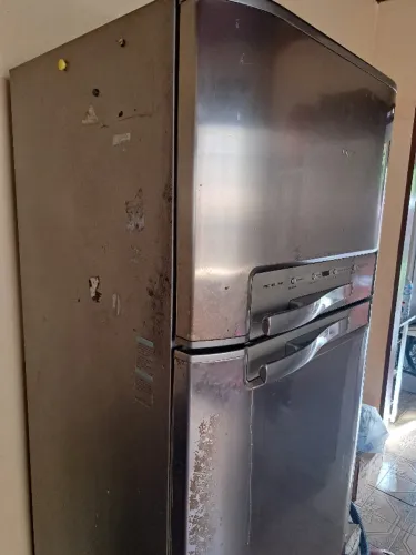 Geladeira Electrolux Frost Free inox 411L DF48X