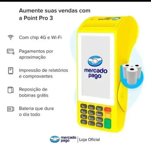 Point Pro 3 - MAQUININHA DE CARTÃO CRÉDITO DÉBITO