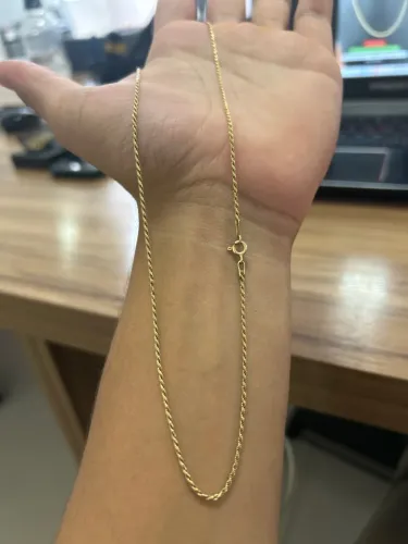 Colar cordão baiano maciço ouro 18k