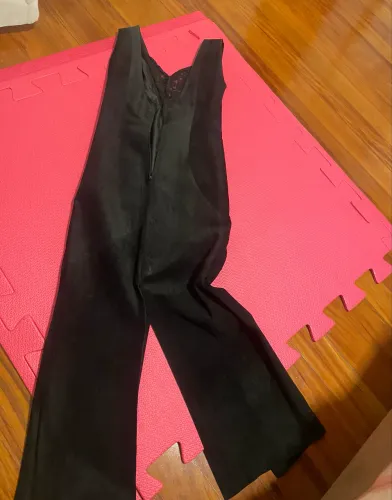Vestido longo couro