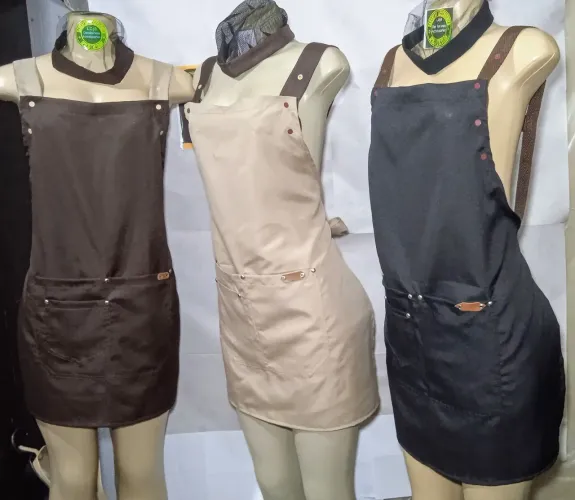 Avental luxo unisex com alça ajustável em tecido Oxford botões,Tam:único cor:. várias.
