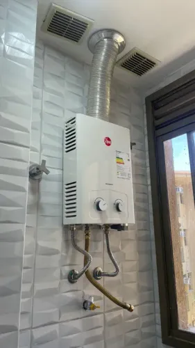 Aquecedor a gás natural ou glp 7l pilha