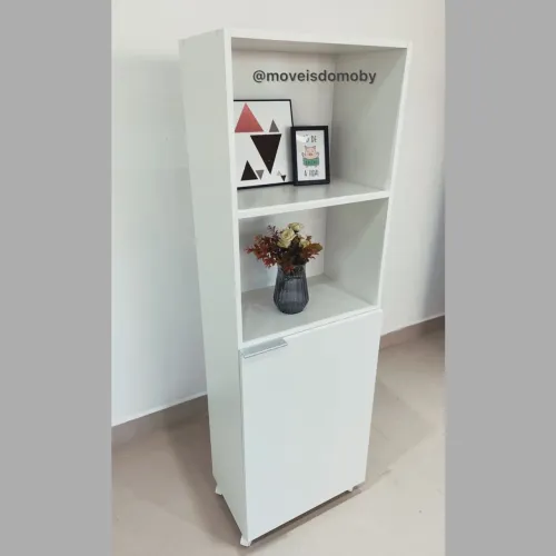 Estante multi uso mdf com porta e rodízio ( Nova )