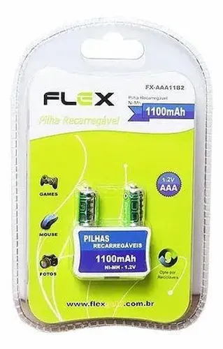Pilha Recarregável AAA 2UND Flex FX-AAA28B2 - WZetta