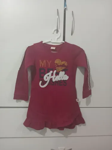 Vestido Infantil Vermelho com Detalhes