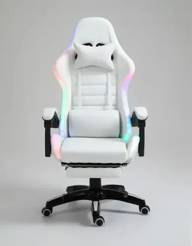 Cadeira Gamer Gamers PROMOÇÃO Reclinável Jogos Conforto Cabeça Lombar RGB LED C7 Neo