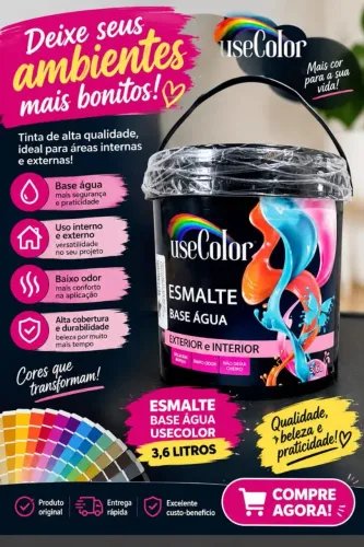 Tinta preto fosco para metal e madeira
