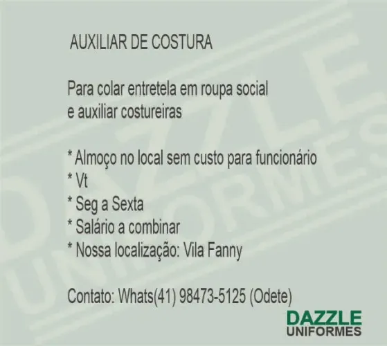 Auxiliar de Costura