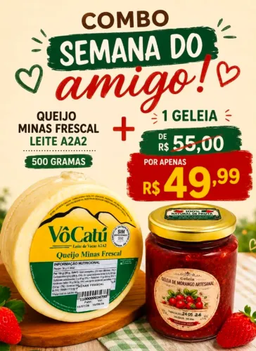 Morangos - Combo Semana do Amigo: Queijo e Geleia