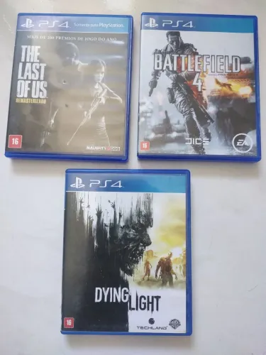 Vendo jogos do PS4. Last of US, Battlefield 4 e Dying Light. Cada unidade.
