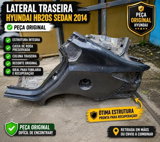 Lateral Traseira HB20S Sedan 2014 Original
