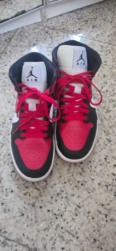 Nike Air Jordan 1 Mid Bred Toe - original  tam 37 - usado 2x