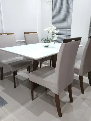 MESA MASEIRA MACIÇA 4 CADEIRA 120X60
