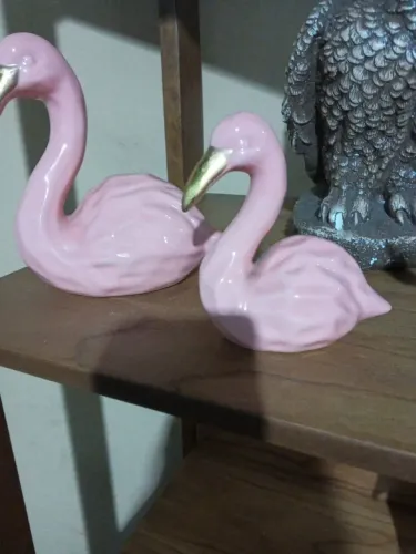 Cisne Rosa e pegadores de pérolas inox
