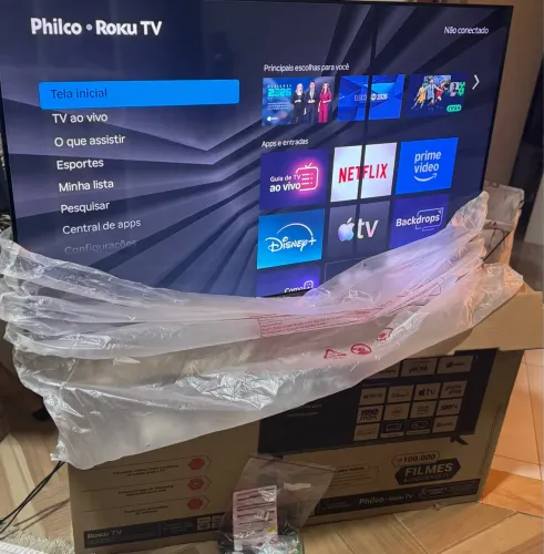 Televisão 43 Smart Philco na caixa LEIA O ANÚNCIO