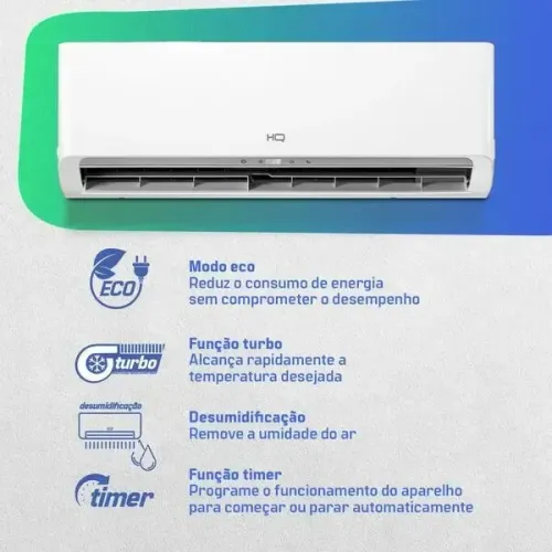 ar-condicionado split HQ Hi Wall Inverter 12.000 BTUs quente e frio