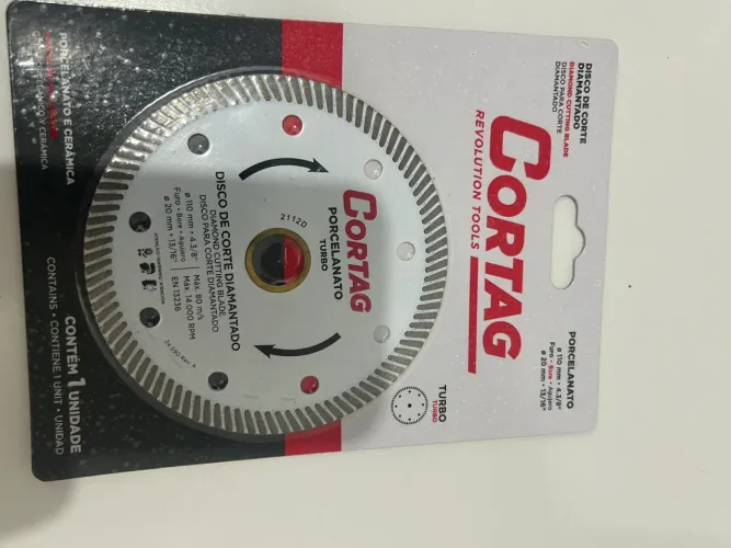 Disco de corte diamantado turbo 110mm cortag