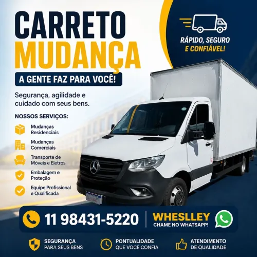 Mudança carreto frete só chama
