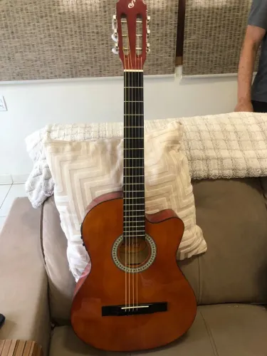 Kit Violao Giannini Elétrico Start Sf14 Aço Flat + Acessórios