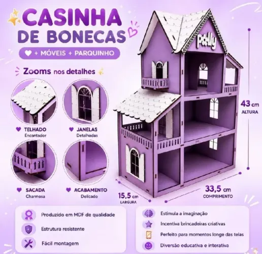 Vendo casinhas de Bonecas