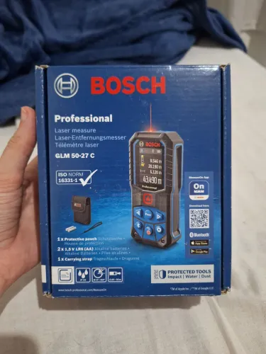Trena a Laser Bosch GLM 50-27 C 50m Bluetooth (sem uso)