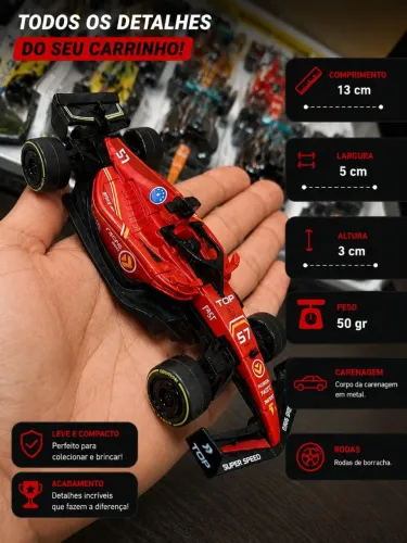 Carrinho Fórmula 1 colecionável 