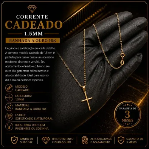 Corrente banhada Gf13
