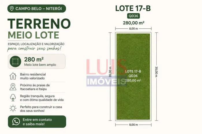 Terreno à venda, 280 m² por R$ 450.000,00 - Itaipu - Niterói/RJ