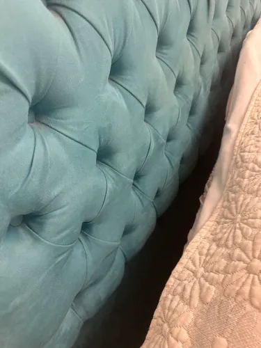 Cabeceira captone azul cama queen