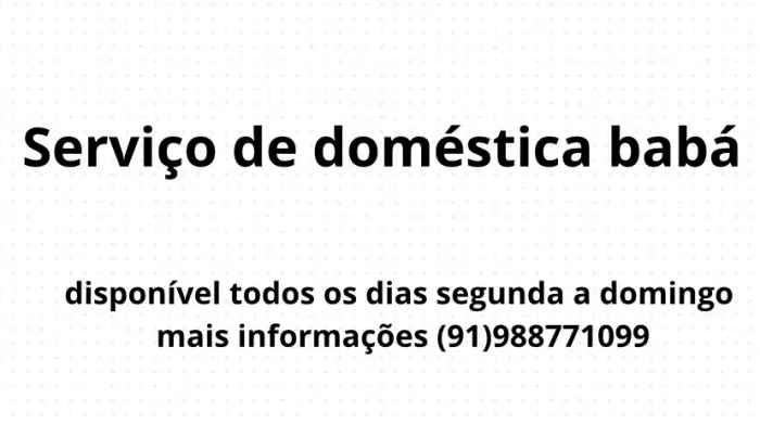 Serviços domésticos e de babá