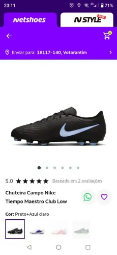 Chuteira campo Nike Tiempo