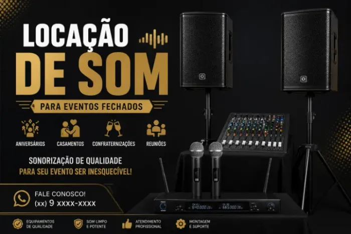 Locação de SOM para eventos fechados