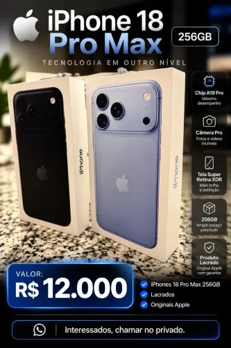 iPhone 18 pro Max 256 preto