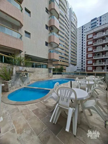 Apartamento com 1 dormitório para alugar, 64 m² por R$ 2.720,00/mês - Tupi - Praia Grande/
