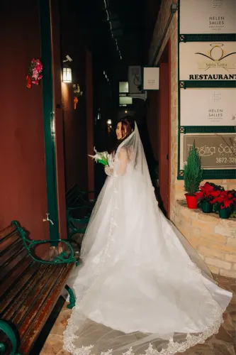 Vestido de noiva princesa 2 em 1