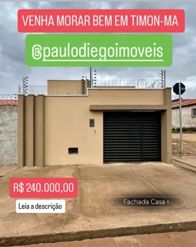 MORE BEM EM TIMON-MA, CONTE COM @PAULODIEGOIMOVEIS