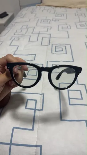 Óculos rayban META armação preta com lente transição transparente para preto