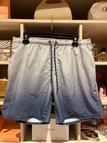Bermuda Masculina Aramis Degradê Azul e Branco com Cordão - Casual Esportiva tamanho M