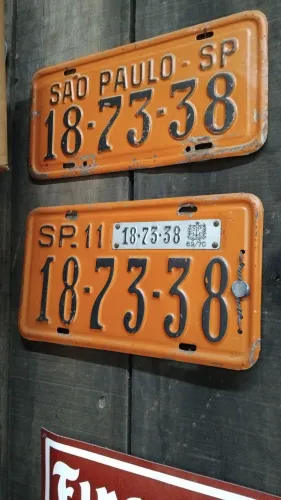 Placas Antigas de carro