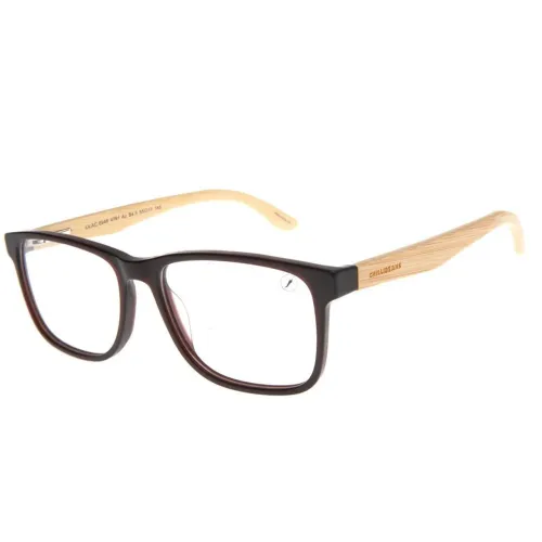 Armação óculos masculina chilli beans quadrada acetato e bambo