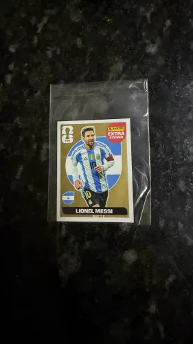 Figurinha Lionel Messi Ouro Extra Sticker - Panini Copa do Mundo 2026