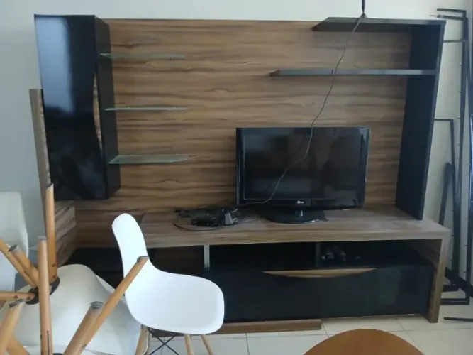 Painel para TV com rack